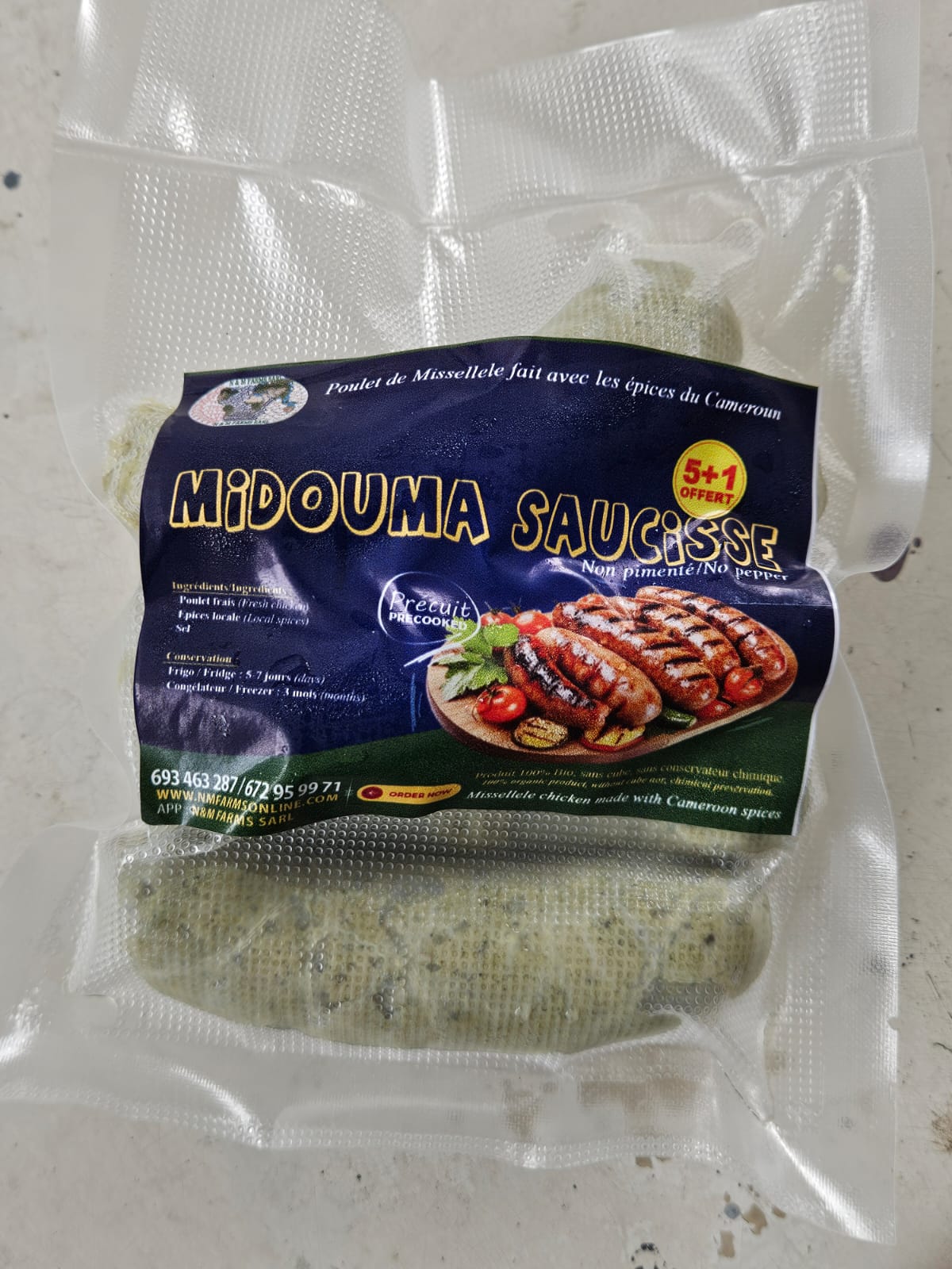 MIDOUMA SAUCISSES/SAUSAGES (Non Pimente/No Pepper)